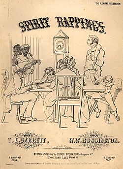 Spirit rappings coverpage to sheet music 1853