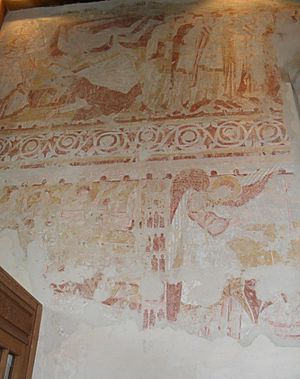 St John the Baptist's Church, Clayton, West Sussex - Paintings on North Wall