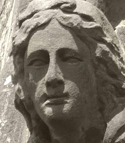 Stone Carving of Catherine Mawer