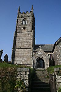 St Mellion Church Tower and South Porch - geograph.org.uk - 1223702.jpg