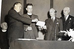 St Paul's Anglican Church burns the mortgage, 1945