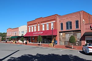 Stores in downtown LaFayette
