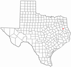 Location of Cushing, Texas