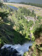Top of Multnomah Falls (with lodge and parking lot visible)