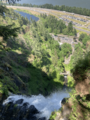 Top of Multnomah Falls (with lodge and parking lot visible)