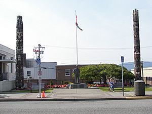 Totem poles near City Hall, Prince Rupert, British Columbia