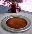 Turkish künefe and tea