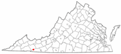 Location of Troutdale, Virginia