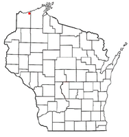 Location of Cloverland, Wisconsin