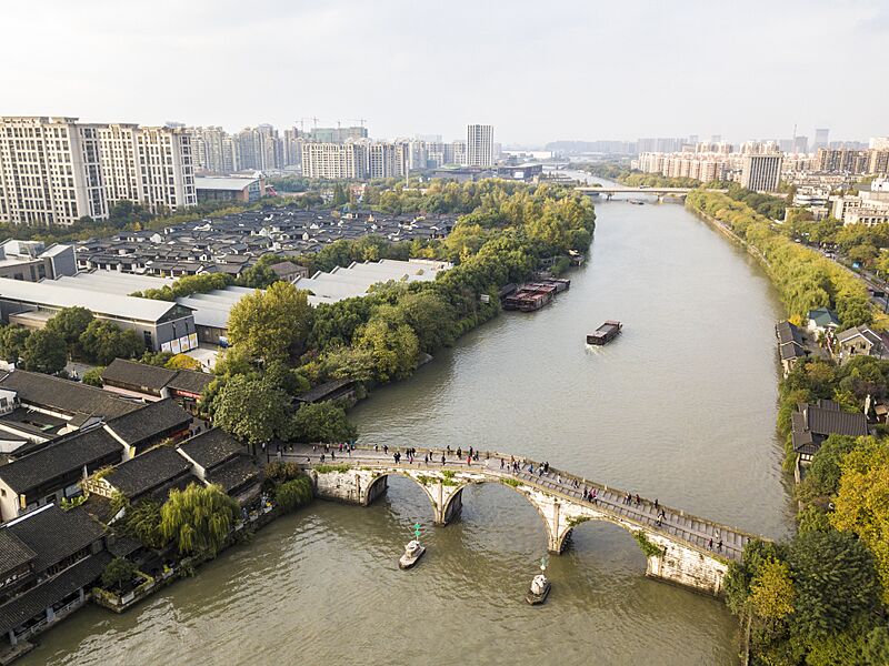 拱宸橋·浙江杭州·(航拍自東南往西北)