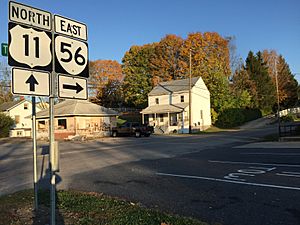2016-10-30 17 26 47 View east along Virginia State Route 56 (Tye River Turnpike) at U.S. Route 11 (Lee Highway) in Steeles Tavern, Augusta County, Virginia