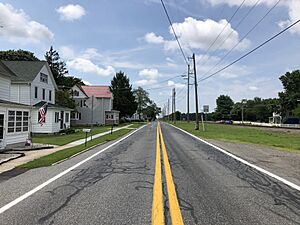 2022-07-17 11 15 08 View south along Main Street at Howard Street in Viola, Kent County, Delaware