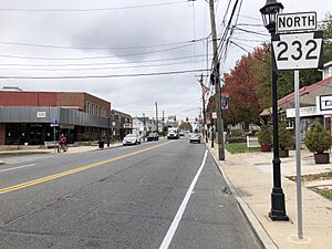 2022-10-31 13 34 19 View north along Pennsylvania State Route 232 (Huntingdon Pike) just north of Blake Avenue in Rockledge, Montgomery County, Pennsylvania