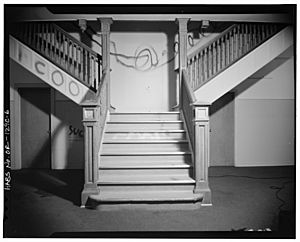 5495 Chugath Street McBride Hall - first floor stair - Chemawa Indian School - Salem Oregon