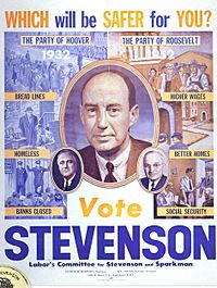 Adlai Stevenson 1952 campaign poster