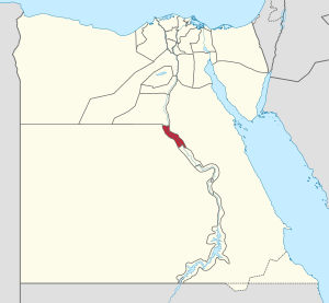 Asyut Governorate on the map of Egypt