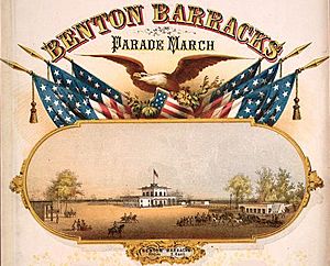 Benton Barracks, Parade March Poster, 1862