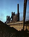 Blast furnaces and iron ore at the Carnegie-Illinois Steel Corporation mills, Etna, Pennsylvania.jpg