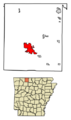 Boone County Arkansas Incorporated and Unincorporated areas Harrison Highlighted 0530460