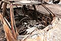 CSIRO ScienceImage 10346 A burntout car at Kinglake after the Black Saturday bushfires