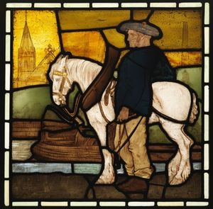 Canal Boatman Stained Glass Window Maryhill Burgh Halls