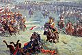 Charge des lanciers de la Garde à Waterloo (détail du Panorama de Waterloo)