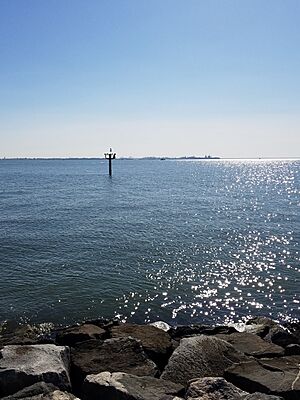Chesapeake Bay from Fort Monroe seawall