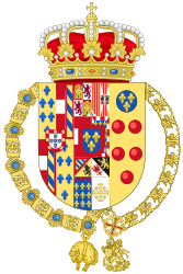 Coat of arms of Carlos Maria of Bourbon-Two Sicilies (External Ornaments as Infante of Spain)