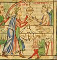 Coronation of Henry the Young King - Becket Leaves (c.1220-1240), f. 3r - BL Loan MS 88 3