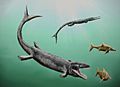 Dakosaurus, Cricosaurus, and ichthyosaurs by durbed