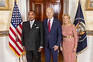 Denis Sassou Nguesso, Joe Biden, Jill Biden