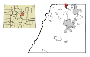 Location of the Acres Green CDP in Douglas County, Colorado