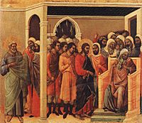 Duccio di Buoninsegna - Christ Before Caiaphas - WGA06797
