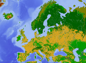 Europe land use map