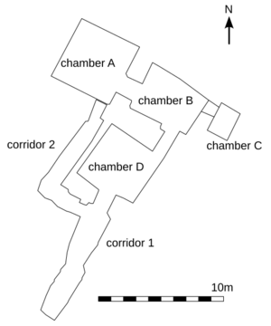 Floor plan for tomb Wadi C-4