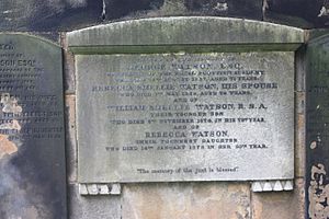 George Watson's grave, St Cuthberts, Edinburgh