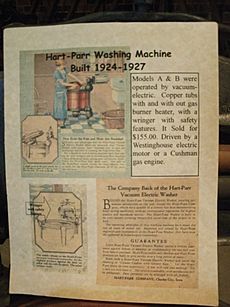 HART-PARR washing machine information