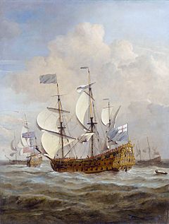 HMS St Andrew at sea in a moderate breeze
