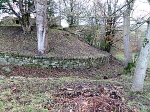 Haining Place, castle mound and Gypsy Path
