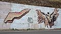 Ikaria and Ikarus graffiti at Evdilos, Ikaria island - Greece