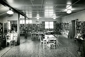 Interior of Stones Corner Library, 1950