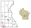 Juneau County Wisconsin Incorporated and Unincorporated areas Wonewoc Highlighted