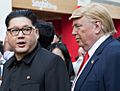 Kim Jong-un and Donald Trump impersonators