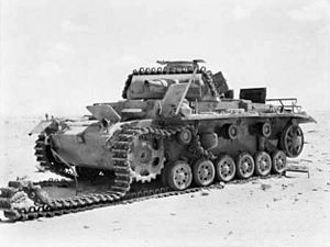 Knocked out Panzer III near El Alamein 1942