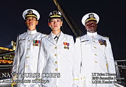 LT Brian Duenas, ENS Samantha Nelson, LCDR Kender Surin, United States Navy Nurse Corps, 2013