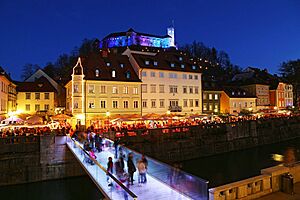 Ljubljanica banks night