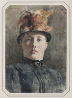 Möjligen Wilhelmina (Mina) Carlson (1857-1943), g. Bredberg, konstnär (Carl Hedelin) - Nationalmuseum - 154846
