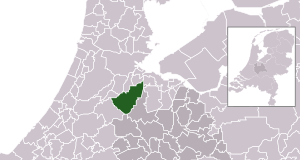 Highlighted position of De Ronde Venen in a municipal map of Utrecht