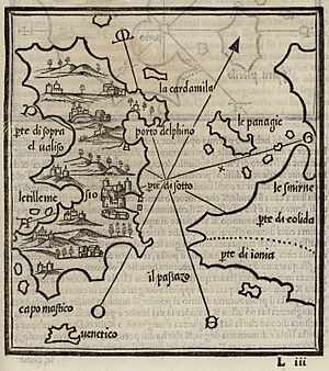 Map of Chios - Bordone Benedetto - 1547