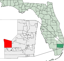 Location within Broward County and the state of Florida.
